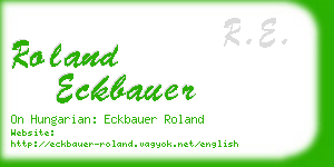 roland eckbauer business card